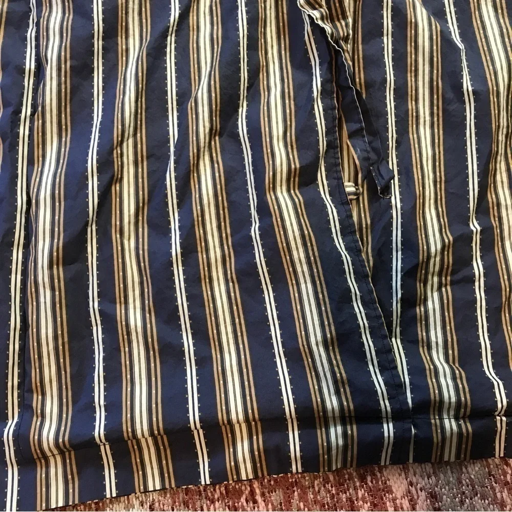 Nina home Nina Campbell large square blue beige stripe pillowcase 25” x 25”